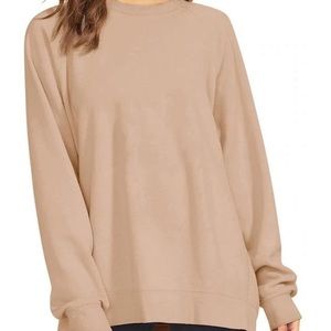 BB Dakota Send Moods crew neck sweater in beige. Brand new with tags.